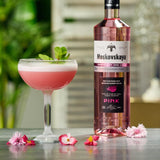 Moskovskaya pink vodka with raspberry and lime flavour 70cl, imported from the UK
