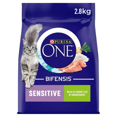M&S Purina ONE Sensitive Turkey and Rice Dry Cat Food 2.8kg- Buy online at McGrocer