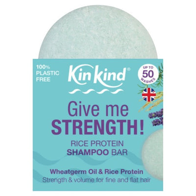 M&S KinKind Give Me Strength Shampoo Bar with Wheatgerm Oil and Rice Protein for Fine Hair 50g- Buy online at McGrocer