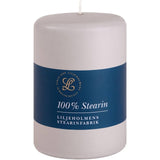 M&S Liljeholmens Pressed Pillar Stearin Candle Dusty Grey 68x100mm- Buy online at McGrocer