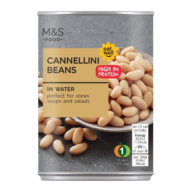 M&S Cannellini Beans in Water 400g, imported from the UK