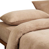 M&S teddy fleece bedding set Super King biscuit, imported from the UK