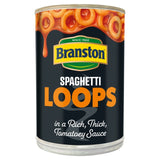 M&S Branston Spaghetti Loops in Tomato Sauce Canned Pasta 395g- Buy online at McGrocer
