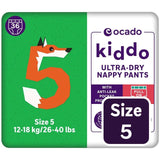 Ocado Kiddo Ultra-Dry Nappy Pants Size 5 (12-18kg), imported from the UK