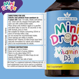 Natures Aid Vitamin D3 Mini Drops 50ml, imported from the UK