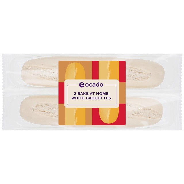 Ocado white baguettes 2 per pack, imported from the UK