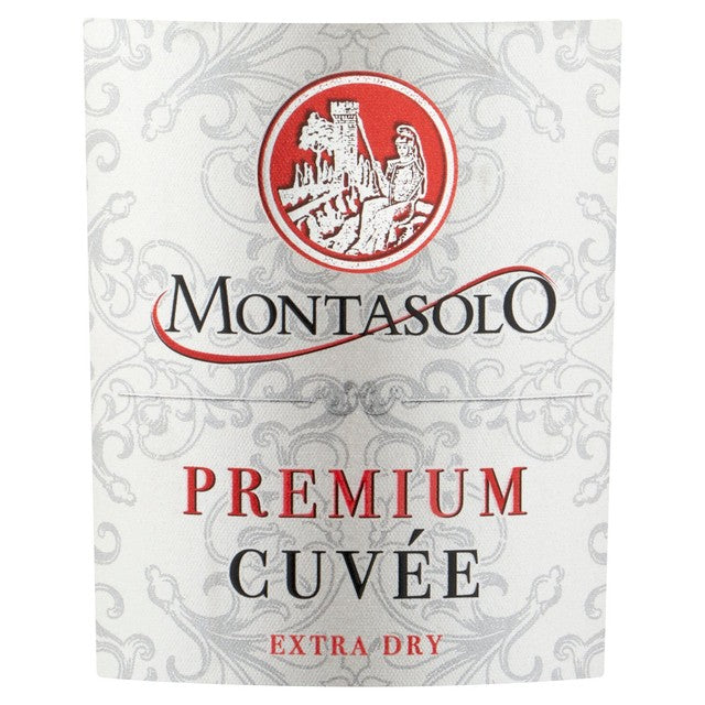 Montasolo Extra Dry Prosecco 75cl, imported from the UK