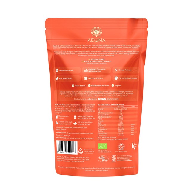 Aduna baobab powder 275g - British product