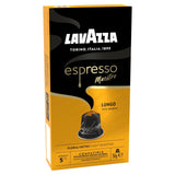 Lavazza espresso lungo aluminium Nespresso compatible coffee capsules 10 pack, UK version