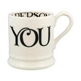 Emma Bridgewater Black Toast You & Me ceramic mugs set of two 1/2 pint - British product