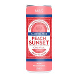 M&S Peach Sunset canned cocktail 250ml, imported from the UK