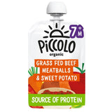 M&S Piccolo Organic Sweet Potato & Beef Meatball Baby Food Pouch 7 Months+ 130g- Buy online at McGrocer