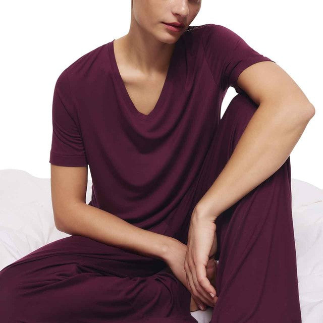 M&S pyjama set dark magenta L, imported from the UK