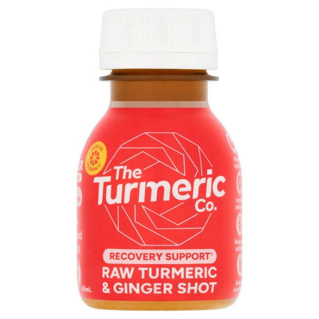 the turmeric co raw turmeric and ginger shot 60ml (British brand)
