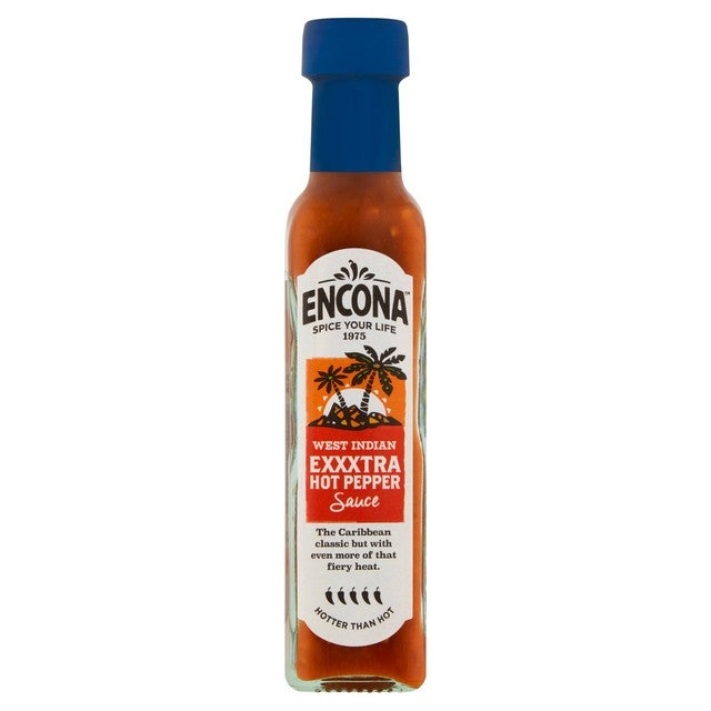 Encona Extra Hot West Indian hot pepper sauce 150g - British product