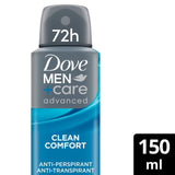 Dove Men+Care Advanced Antiperspirant Deodorant Clean Comfort Antiperspirant Spray 150ml