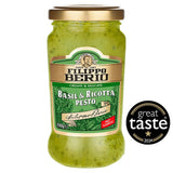 Filippo Berio basil & ricotta pesto sauce 190g - British product