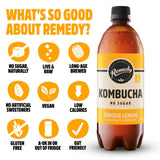 Remedy kombucha ginger lemon 700ml, imported from the UK