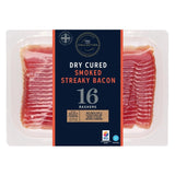 M&S British outdoor bred smoked streaky bacon 16 rashers 240g, imported from the UK