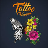 Igloo Books Tattoo Colouring Activity Book, imported from the UK