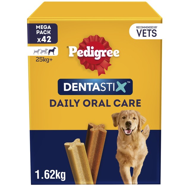 Pedigree Dentastix Daily Adult Large dog dental treats 42 sticks, imported from the UK