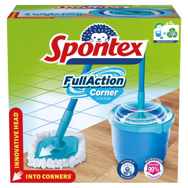Spontex Full Action spin mop and bucket system - British product