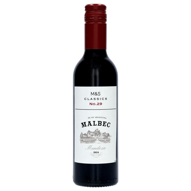 M&S Malbec red wine 37.5cl, imported from the UK