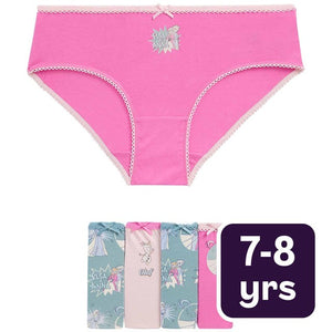 M&S Girls Disney Frozen Knickers 7-8 Years Multi Girls' Underwear Pack