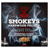 Big K BBQ wood smoking pellets cherry maple hickory blend 9kg - British product