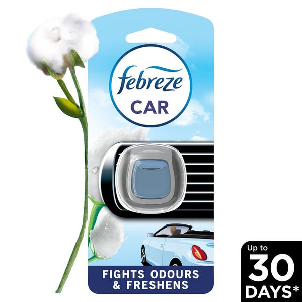 Car Vent Clip Air Freshener with Odourclear Technology, Cotton Fresh Scent, 2ml