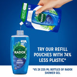 Radox Feel Awake shower gel and shampoo 225ml, imported from the UK