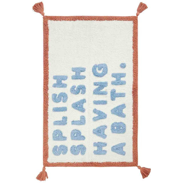 M&S cotton bath mat Splish Splash Blue, imported from the UK