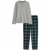 M&S Baumwollpyjama-Set, Grau, XL