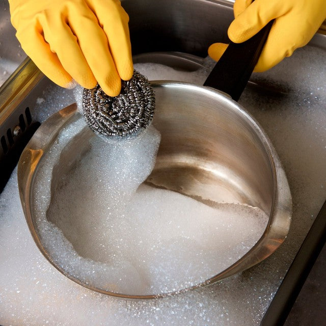 Marigold Scrunchie Stainless Steel Scourers 3 pack, imported from the UK