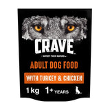 Crave natural grain free dry dog food turkey chicken 1kg, imported from the UK