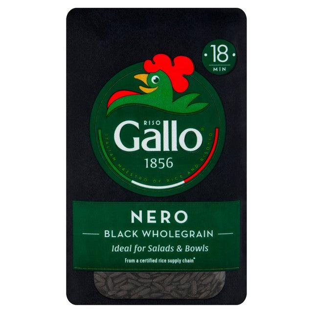 Riso Gallo Black Wholegrain Rice 500g, imported from the UK