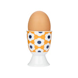 KitchenCraft retro flower spot porcelain egg cup, UK version