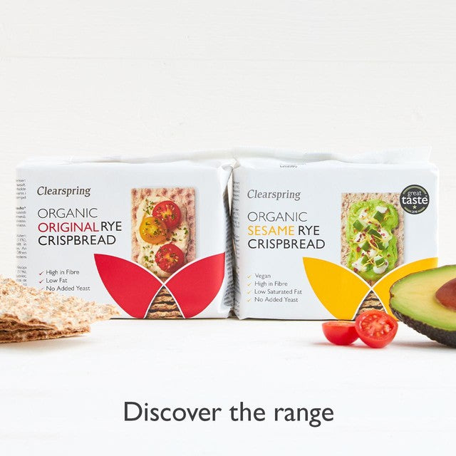 Clearspring organic rye crispbread with sesame seeds 200g - British product