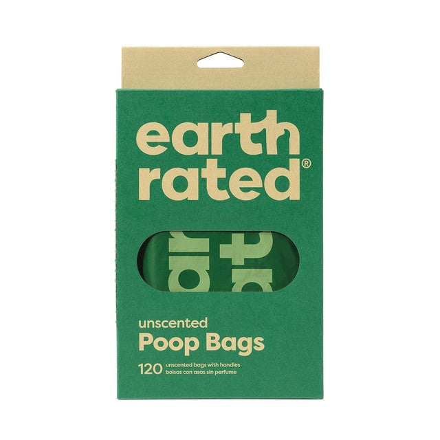 Earth Rated Dog Poop Bags Unscented 120 Pack - UK Stock