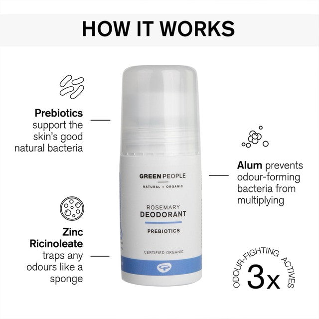 Green People Organic Roll On Deodorant Rosemary, Vegan