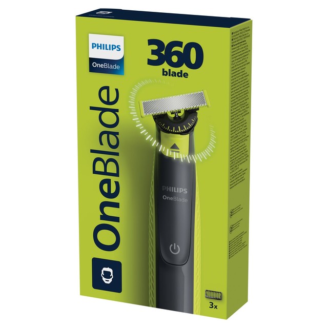 Philips OneBlade 360 blade with 3 stubble combs electric grooming styler, imported from the UK