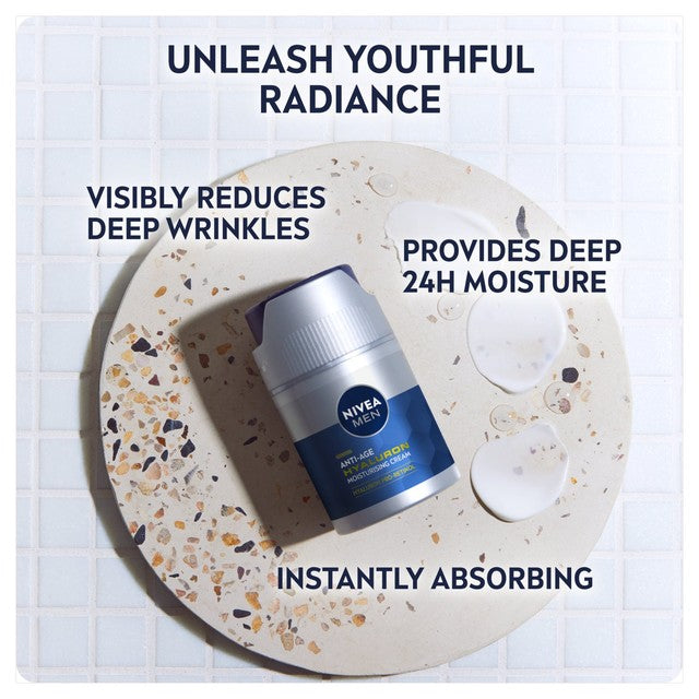 Nivea Men Hyaluron Anti-Age Face Moisturiser 50ml, imported from the UK