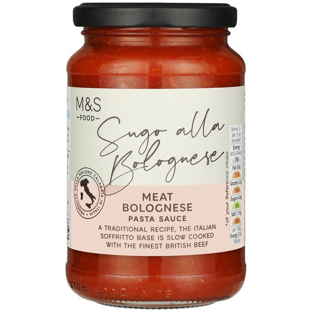 M&S Meat Bolognese sauce 340g, imported from the UK