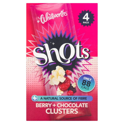 M&S Whitworths Berry & Cluster Shots Dried Fruit Snack 4 x 25g- Buy online at McGrocer