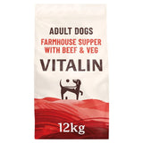 M&S Vitalin Farmhouse Supper with Beef and Veg Dry Dog Food 12kg- Buy online at McGrocer