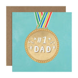 M&S M&S Medal Number One Dad Father's Day Card 15x15cm- Buy online at McGrocer