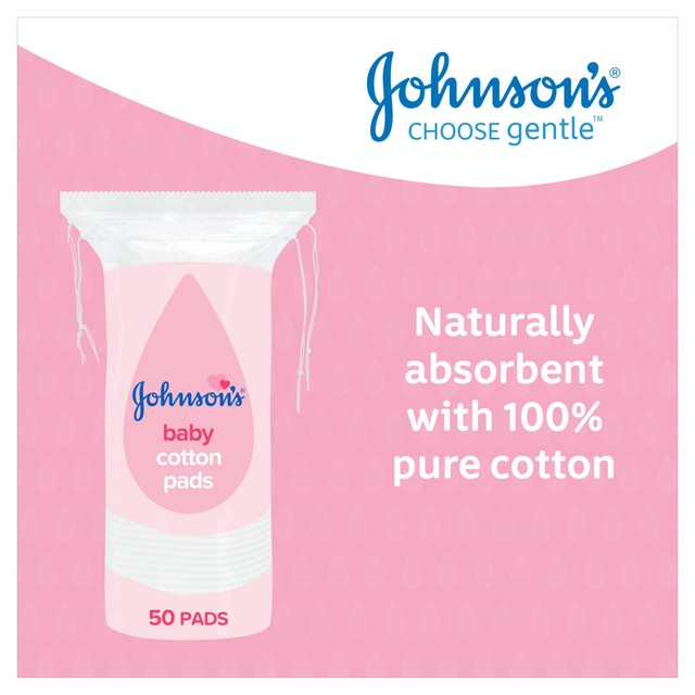 Johnson's Baby Cotton Pads 50 Pads, UK version