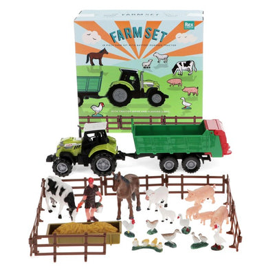 M&S Rex London Farm Playset with Battery Tractor Toy Playset- Buy online at McGrocer