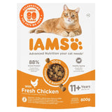 M&S Iams Senior 11+ Chicken Dry Cat Food 800g- Buy online at McGrocer