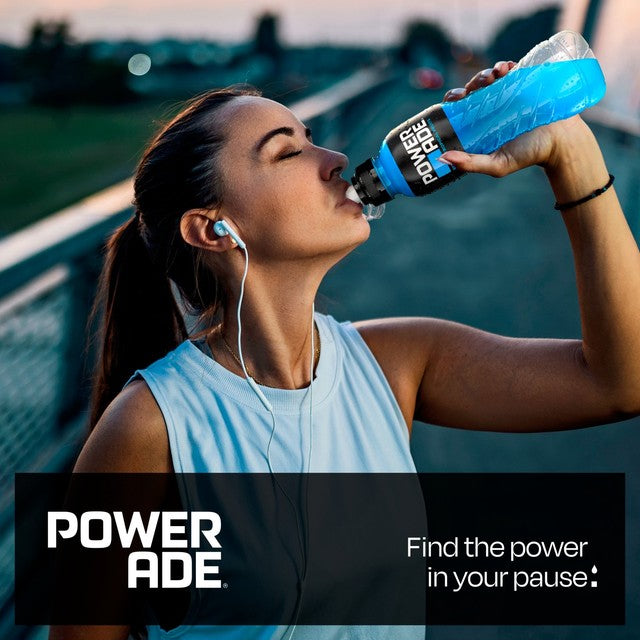 Powerade Berry & Tropical flavour sports drink 500ml, imported from the UK